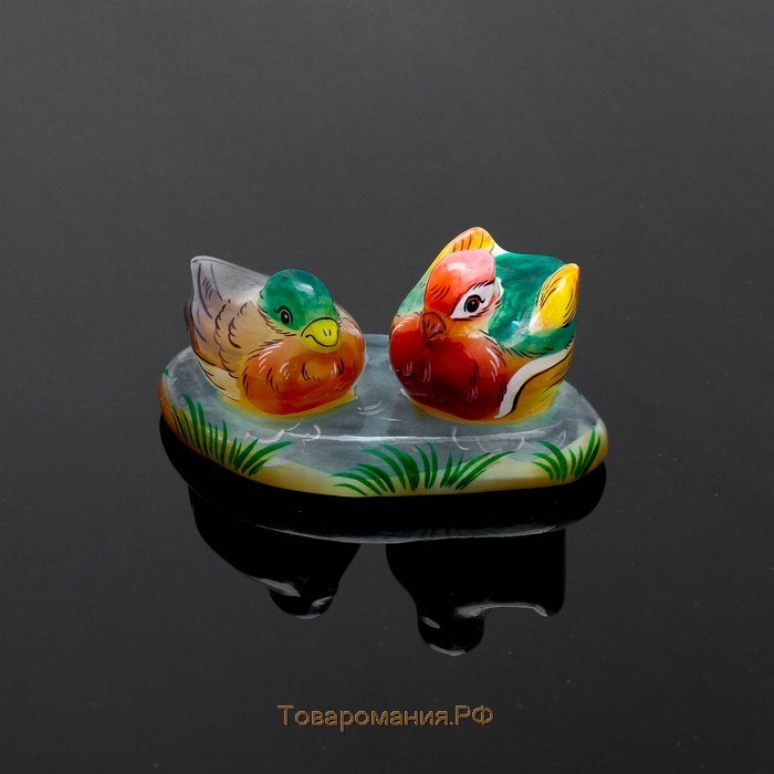 Сувенир «Птички мандаринки», 9,5×7×4 см, селенит