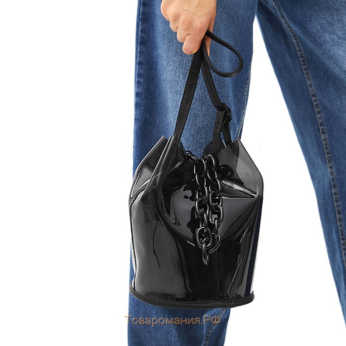 Цепочка для сумки, пластиковая, 17 × 23 мм, 120 см, цвет белый