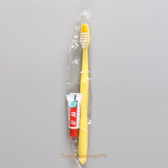 Зубной набор: зубная щетка 16 см + зубная паста 3 г
