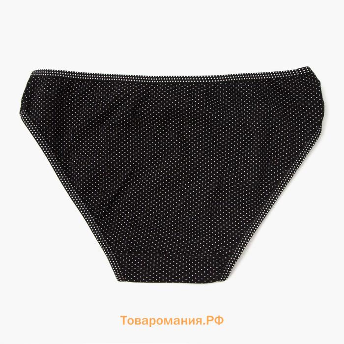 Трусы женские слипы, цвет чёрный в горох, размер 46-48 (XL)