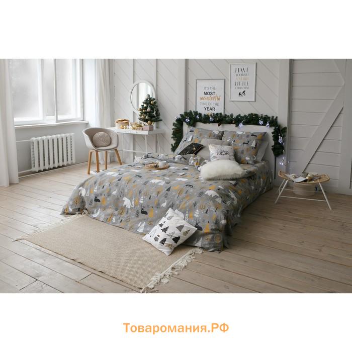 Постельное бельё "" 1.5 сп Let it snow (вид 2) 143х215 см, 150х214 см, 70х70 см - 2 штуки