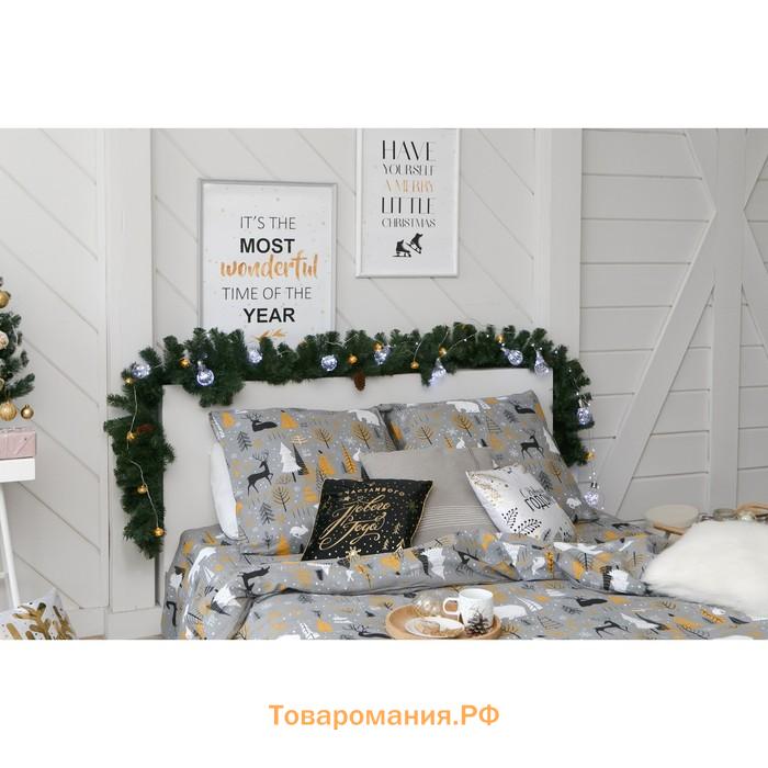 Постельное бельё "" 1.5 сп Let it snow (вид 2) 143х215 см, 150х214 см, 70х70 см - 2 штуки