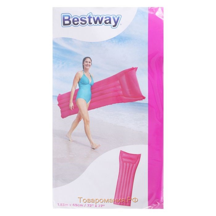 Матрас для плавания Bestway, надувной, 183×69 см, МИКС, 44007