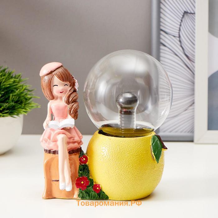 Плазменный шар "Девочка лимончик" 14х9х16 см RISALUX