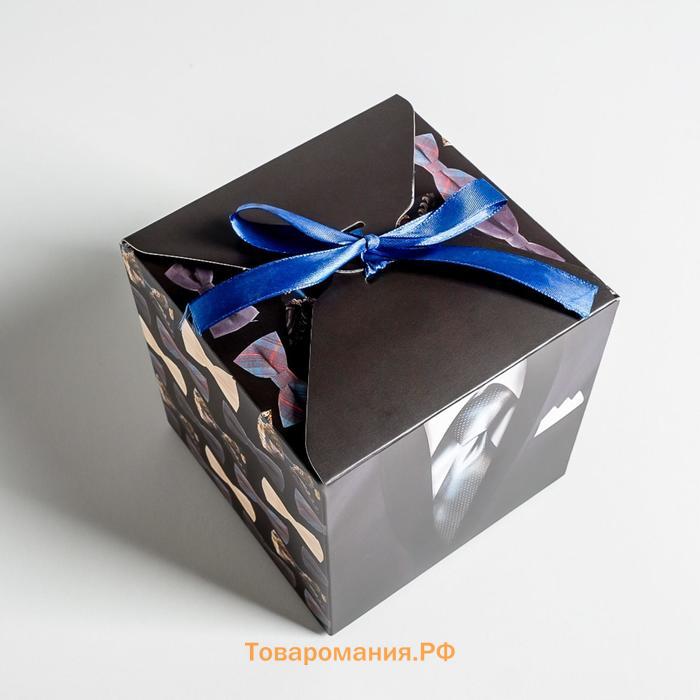 Коробка подарочная складная, упаковка, «Джентльмену», 12 х 12 х 12 см