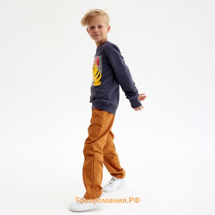 Свитшот для мальчика MINAKU: Casual Collection KIDS цвет графит, рост 122