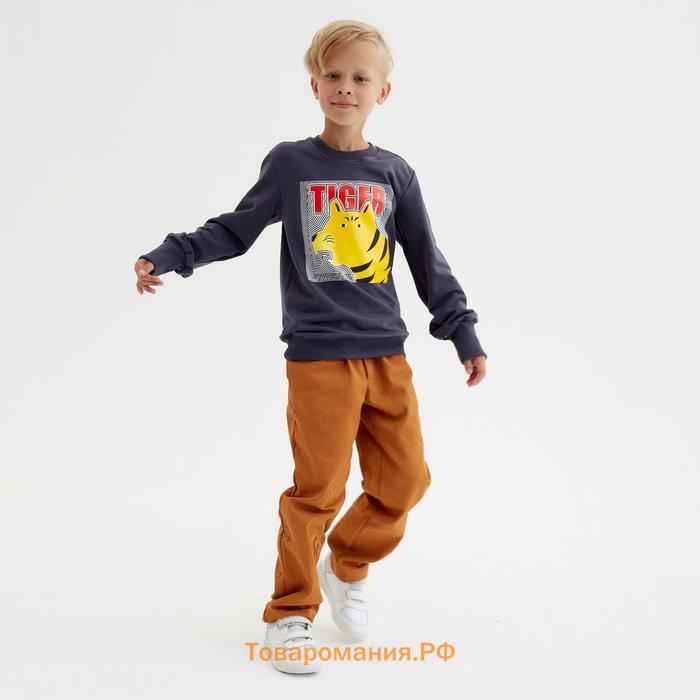 Свитшот для мальчика MINAKU: Casual Collection KIDS цвет графит, рост 122