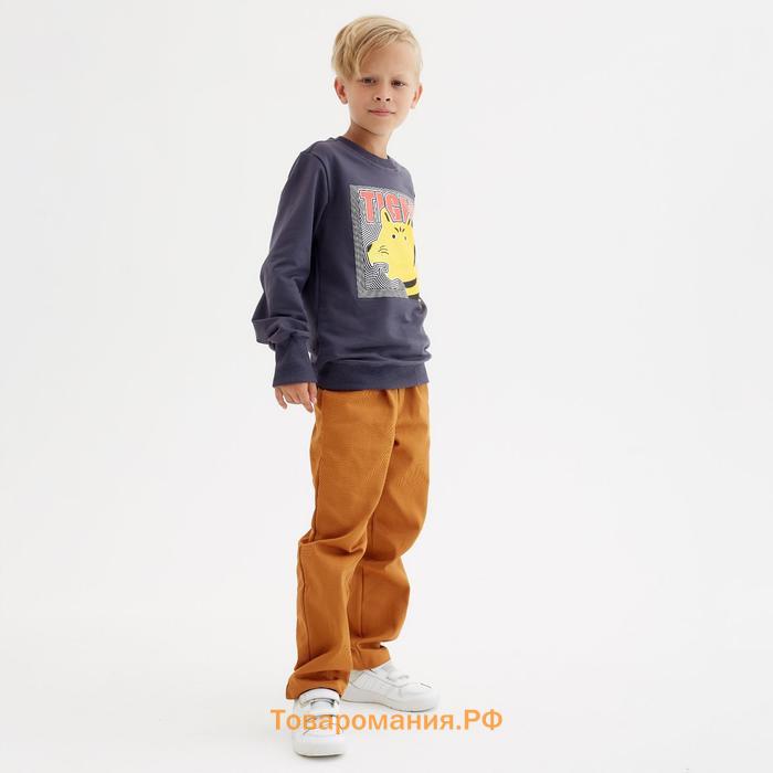 Свитшот для мальчика MINAKU: Casual Collection KIDS цвет графит, рост 122