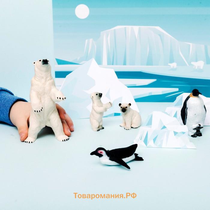 Набор фигурок «Мир морских животных: семья белых медведей», 6 фигурок