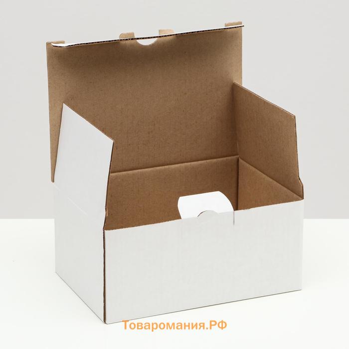 Коробка-пенал, белая, 22 х 15 х 10 см