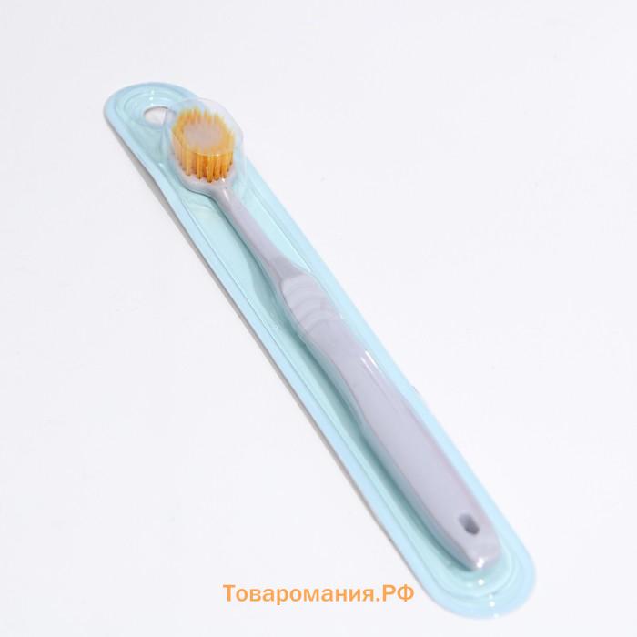 Зубная щетка с широкой чистящей головкой и супертонкими щетинками, японский стиль, микс