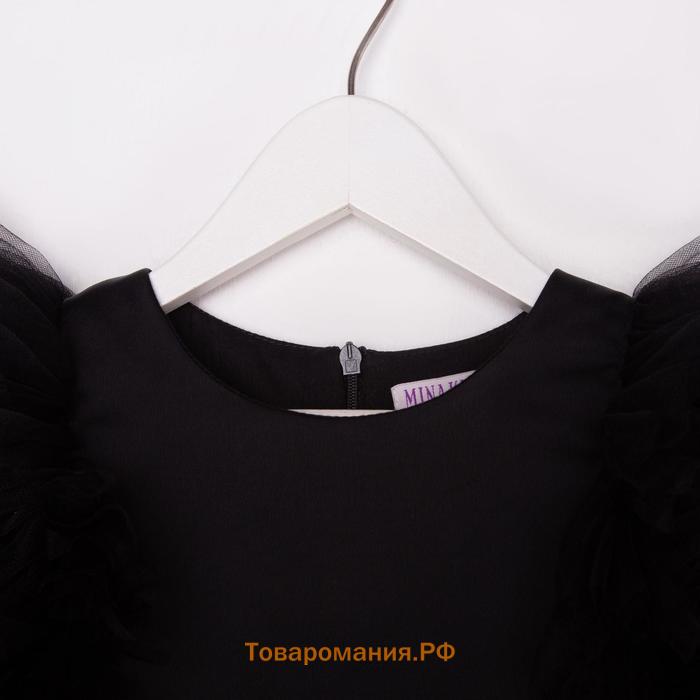 Новый год. Платье нарядное детское MINAKU: PartyDress цвет черный, рост 122