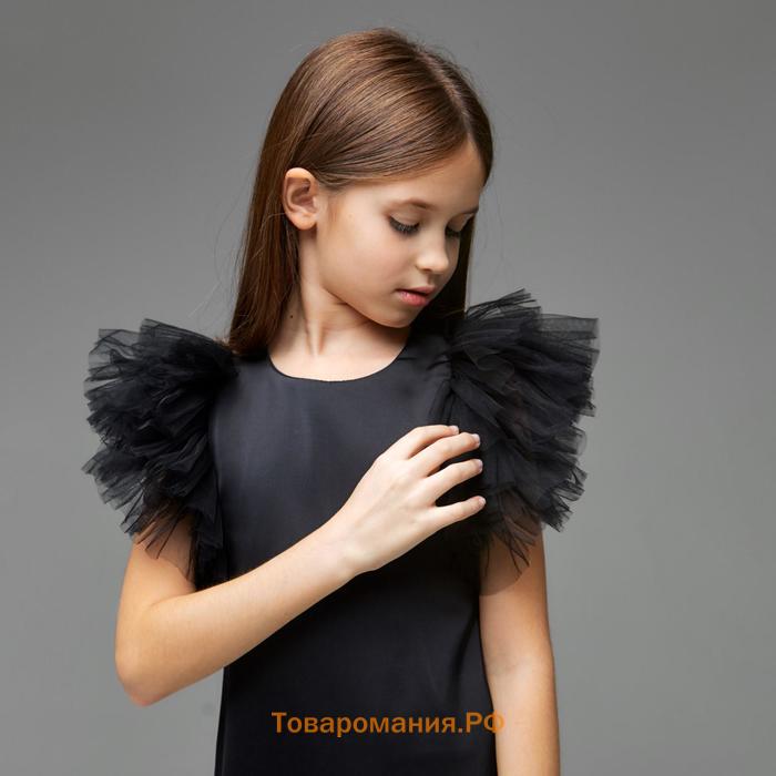 Новый год. Платье нарядное детское MINAKU: PartyDress цвет черный, рост 122