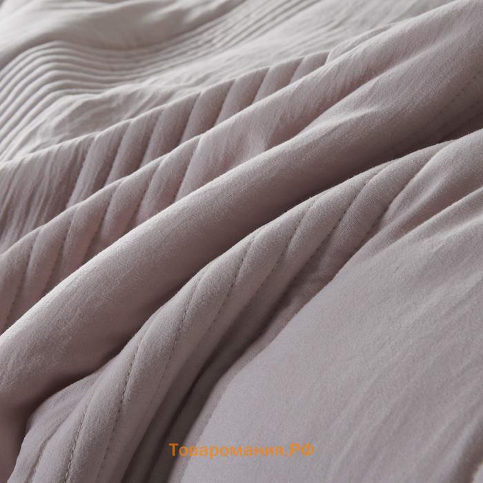 Комплект с покрывалом «Саломея», размер 160х220 см, 50х70 см, цвет мокко