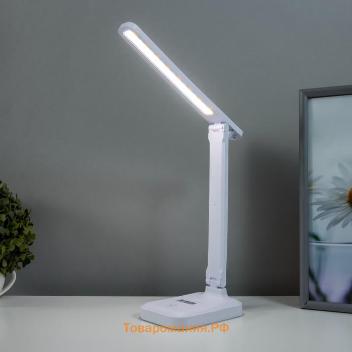 Настольная лампа сенсорная 16888/1 LED 5Вт 3000-6000К USB АКБ белый 29х55 см RISALUX