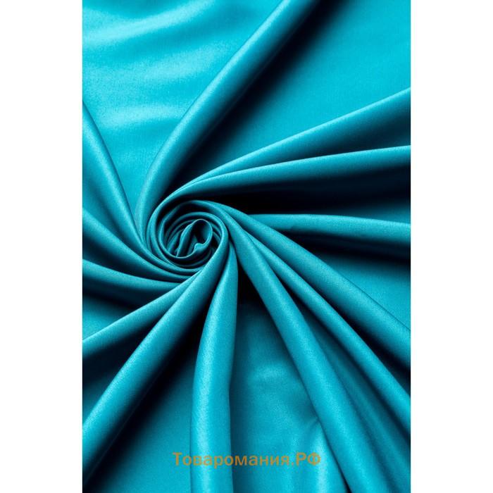 Портьера «Остин», размер 200х270 см, сатен, цвет бирюзовый
