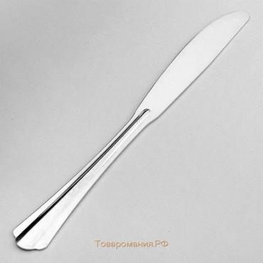 Нож столовый «Новинка», длина=19 см,толщина 1,2 мм, цвет серебряный