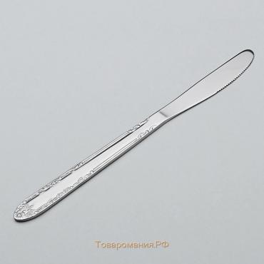 Нож столовый из нержавеющей стали «Соня», длина 20,5 см, толщина 2 мм, цвет серебряный