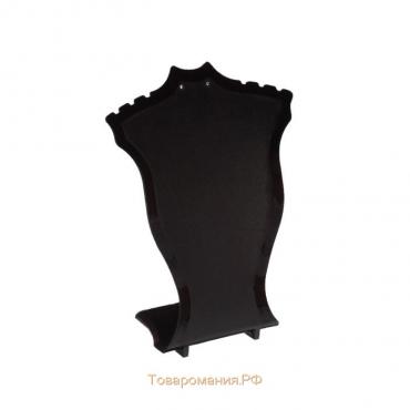 Подставка под кулоны, цепи, серьги 10×4,3×12 см, цвет чёрный