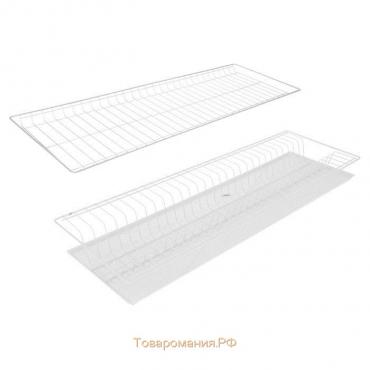 Комплект посудосушителей с поддоном для шкафа 80 см, 76,5×25,6 см, цвет белый