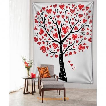 Декоративное панно с фотопечатью «Осенний серцепад», вертикальное, размер 150х200 см