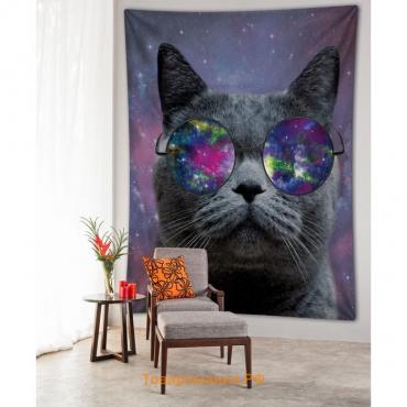 Декоративное панно с фотопечатью «Кот из космоса», вертикальное, размер 150х200 см