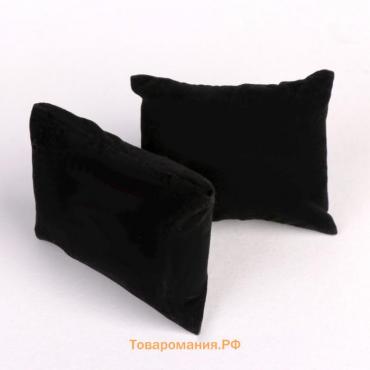 Подушка для украшений, флок, 8×6,5×3,5 см, цвет чёрный