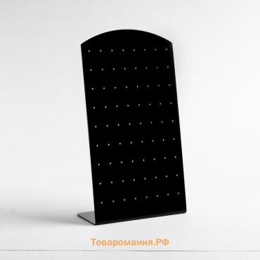 Подставка под серьги, 36 пар, 9×4,5×19 см, цвет чёрный