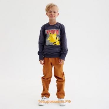 Свитшот для мальчика MINAKU: Casual Collection KIDS цвет графит, рост 122