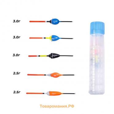 Набор полиуретановых поплавков Salmo PU КАРАСЬ в тубусе 5шт. индивидуальная упаковка