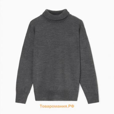 Джемпер вязаный женский MINAKU: Knitwear collection цвет антрацит, р-р 50-52